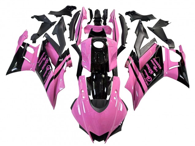 2022-2024 Yamaha YZF R3/R25 Motorcycle Fairings - Pink Glossy Black Monster Canada Websites