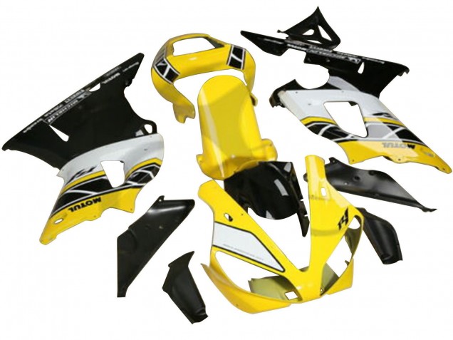 2022-2024 Yamaha YZF R3/R25 Motorcycle Fairings - Yellow White Black Motul Canada Websites