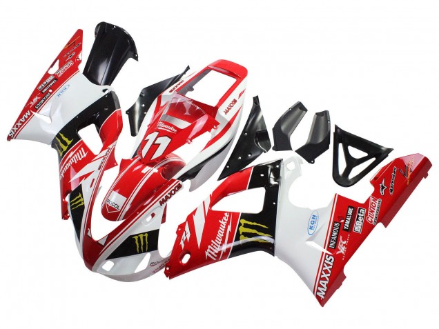 1998-1999 Yamaha YZF 1000 R1 Motorcycle Fairings - Red White Black Yellow Monster Milwaukee MAXXIS 11 Canada Websites