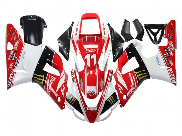 1998-1999 Yamaha YZF 1000 R1 Motorcycle Fairings - Red White Black Yellow Monster Milwaukee MAXXIS 11 Canada Websites