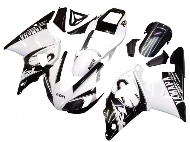 1998-1999 Yamaha YZF 1000 R1 Motorcycle Fairings - White Glossy Black Canada Websites