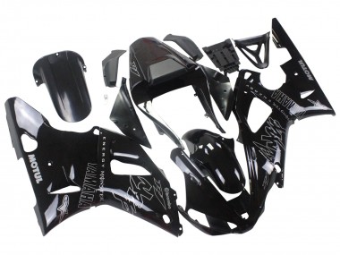 2000-2001 Yamaha YZF 1000 R1 Motorcycle Fairings - Glossy Black White Monster Motul Canada Websites