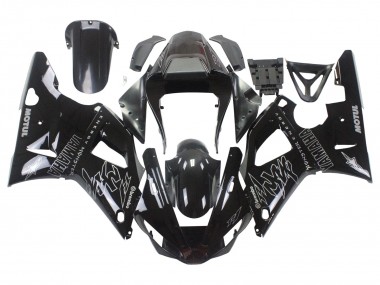 2000-2001 Yamaha YZF 1000 R1 Motorcycle Fairings - Glossy Black White Monster Motul Canada Websites