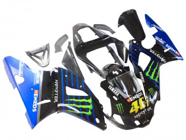 2000-2001 Yamaha YZF 1000 R1 Motorcycle Fairings - Blue Black Green Monster Yamalube ENEOS 46 Canada Websites