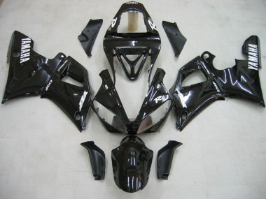2000-2001 Yamaha YZF 1000 R1 Motorcycle Fairings - Glossy Black White Decal Canada Websites
