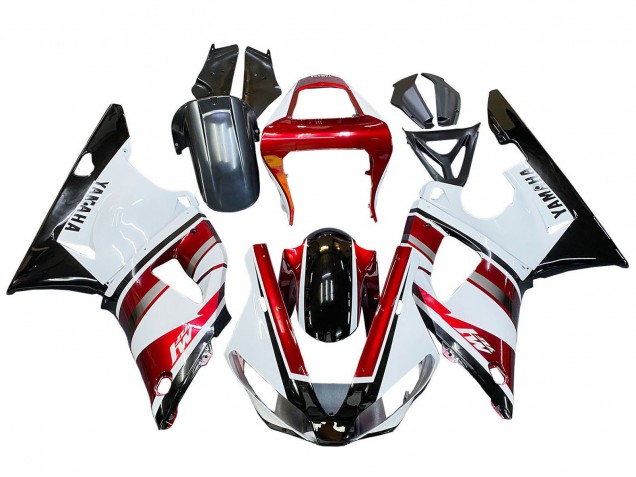 2000-2001 Yamaha YZF 1000 R1 Motorcycle Fairing - Red White Glossy Black Canada Websites