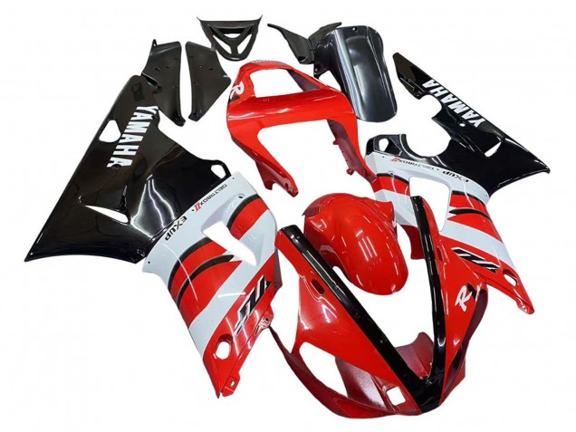 2000-2001 Yamaha YZF 1000 R1 Motorcycle Fairings - Red White Glossy Black Canada Websites