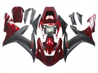 2002-2003 Yamaha YZF 1000 R1 Motorcycle Fairing Kits - Red Matte Black Canada Websites