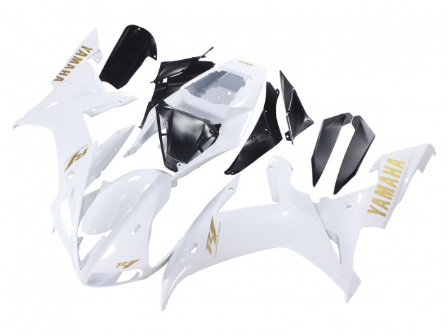 2002-2003 Yamaha YZF 1000 R1 Motorcycle Fairings - White Gold Decals Canada Websites