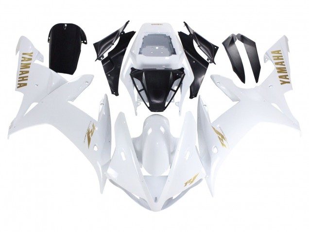 2002-2003 Yamaha YZF 1000 R1 Motorcycle Fairings - White Gold Decals Canada Websites