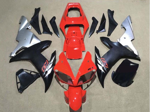 2002-2003 Yamaha YZF 1000 R1 Motorcycle Fairings - Red Silver Matte Black Canada Websites