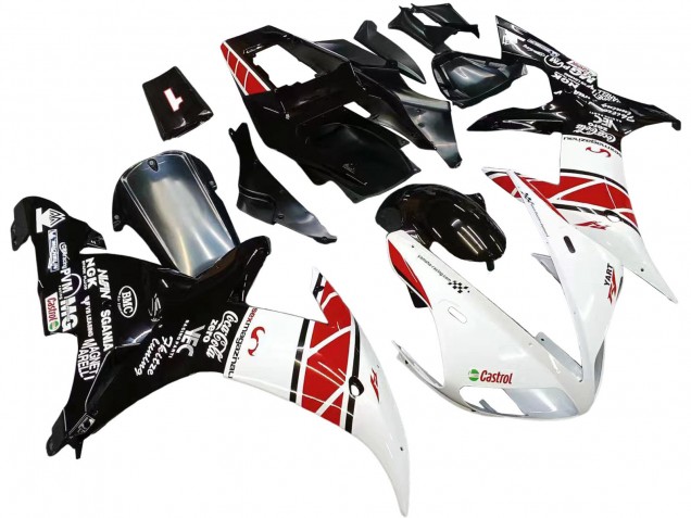 2002-2003 Yamaha YZF 1000 R1 Motorcycle Fairings - White Red Black Castrol Canada Websites