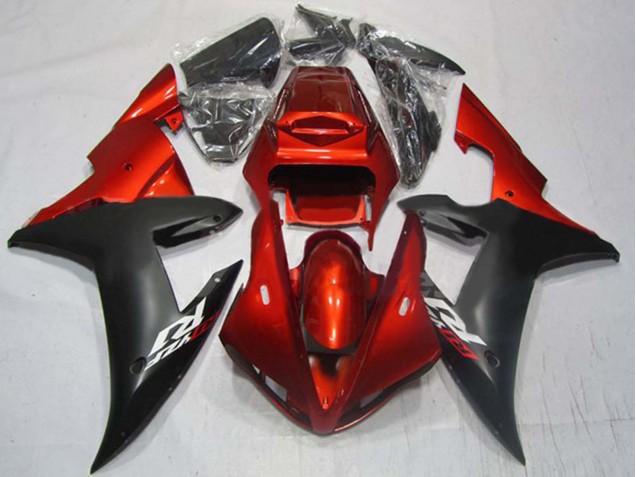 2002-2003 Yamaha YZF 1000 R1 Motorcycle Fairings - Red Matte Black Canada Websites