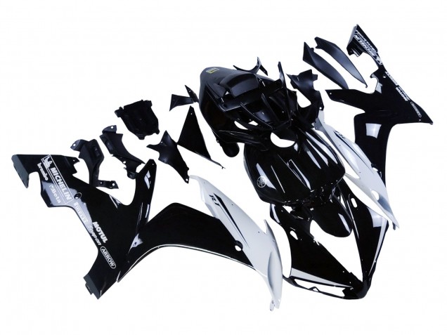 2004-2006 Yamaha YZF 1000 R1 Motorcycle Fairings - Glossy Black White Motul Canada Websites