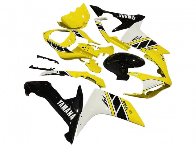 2007-2008 Yamaha YZF 1000 R1 Motorcycle Fairing - Yellow White Black Canada Websites
