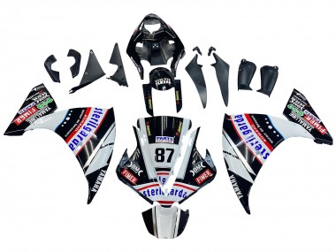 2012-2014 Yamaha YZF 1000 R1 Motorcycle Fairings - Glossy Black White Red Fimer Yamalube Sterilgarda 87 Canada Websites