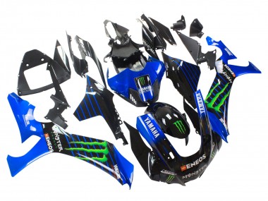 2020-2025 Yamaha YZF 1000 R1 Motorcycle Fairings - Blue Black Green Black ENEOS Monster Canada Websites