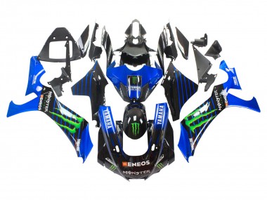 2020-2025 Yamaha YZF 1000 R1 Motorcycle Fairings - Blue Black Green Black ENEOS Monster Canada Websites