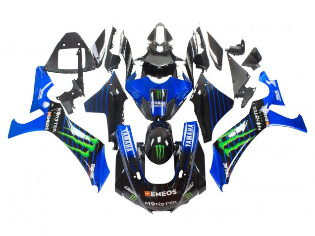 2020-2025 Yamaha YZF 1000 R1 Motorcycle Fairings - Blue Black Green Black ENEOS Monster Canada Websites