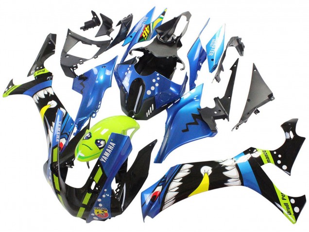 2020-2025 Yamaha YZF 1000 R1 Motorcycle Fairings - Blue Green Black Shark Canada Websites