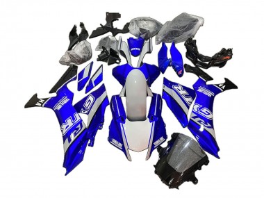 2020-2025 Yamaha YZF 1000 R1 Motorcycle Fairings - White Blue Glossy Black GYTR Yamalube Canada Websites