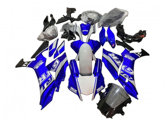 2020-2025 Yamaha YZF 1000 R1 Motorcycle Fairings - White Blue Glossy Black GYTR Yamalube Canada Websites