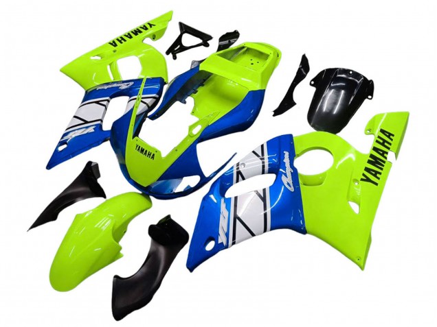 1998-2002 Yamaha YZF 600 R6 Motorcycle Fairings - Neon Green Blue White Champions Canada Websites