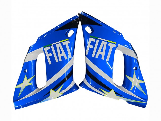 1998-2002 Yamaha YZF 600 R6 Motorcycle Fairings - White Blue Neon Yellow Fiat Motul Michelin Canada Websites