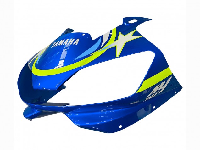 1998-2002 Yamaha YZF 600 R6 Motorcycle Fairings - White Blue Neon Yellow Fiat Motul Michelin Canada Websites