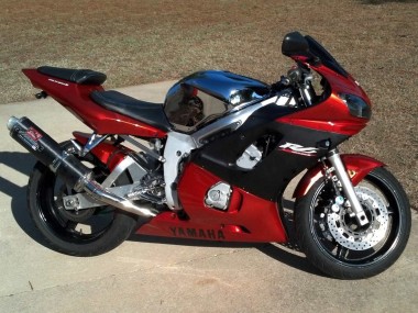 1998-2002 Yamaha YZF 600 R6 Motorcycle Fairings - Orange Matte Black Canada Websites