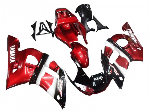 1998-2002 Yamaha YZF 600 R6 Motorcycle Fairings - Red White Glossy Black Canada Websites