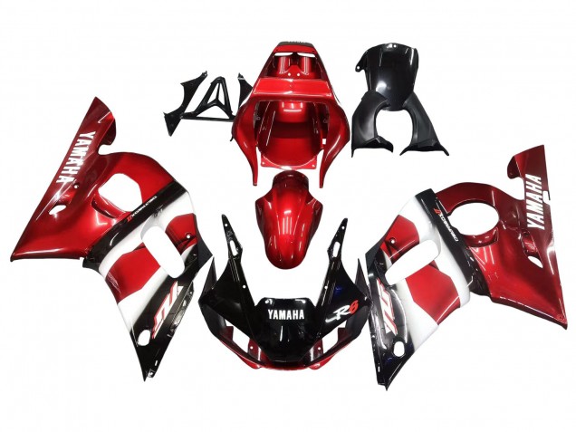 1998-2002 Yamaha YZF 600 R6 Motorcycle Fairings - Red White Glossy Black Canada Websites