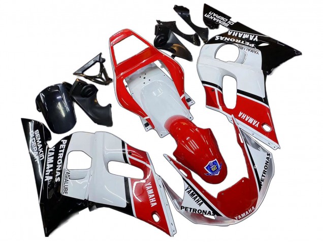 1998-2002 Yamaha YZF 600 R6 Motorcycle Fairings - White Red Black Petronas Yamalube 50th Canada Websites