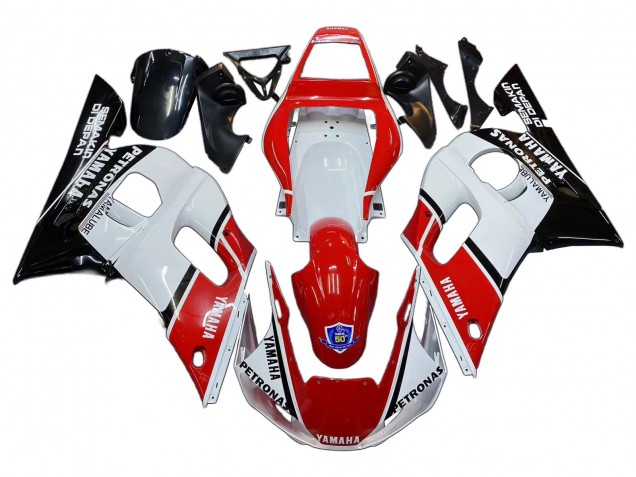 1998-2002 Yamaha YZF 600 R6 Motorcycle Fairings - White Red Black Petronas Yamalube 50th Canada Websites