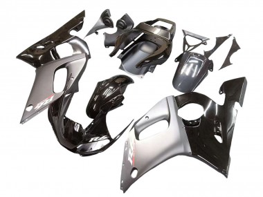 1998-2002 Yamaha YZF 600 R6 Motorcycle Fairings - Silver Glossy Black Canada Websites