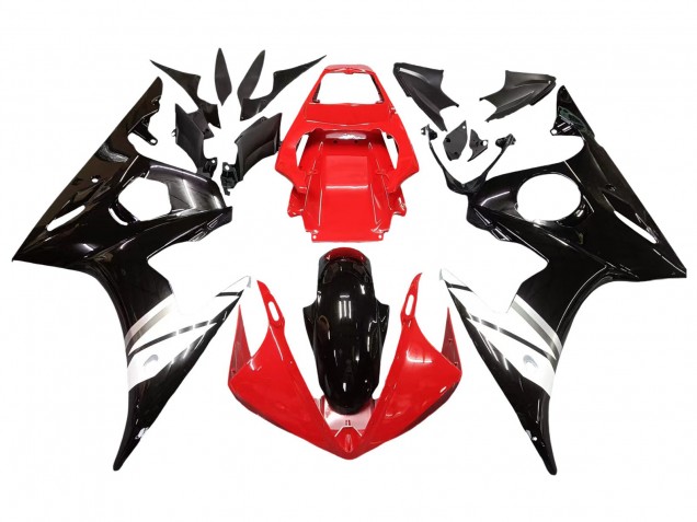 2003-2004 Yamaha YZF R6 Motorcycle Fairings - Red White Glossy Black Canada Websites