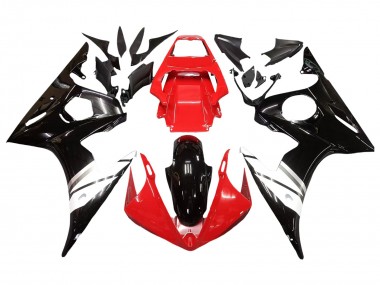 2006-2009 Yamaha YZF R6S Motorcycle Fairings - Red White Glossy Black Canada Websites