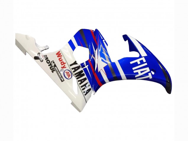 2003-2004 Yamaha YZF R6 Motorcycle Fairings - White Blue Fiat Motul Kastinee Canada Websites