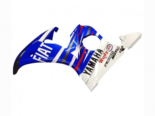 2003-2004 Yamaha YZF R6 Motorcycle Fairings - White Blue Fiat Motul Kastinee Canada Websites
