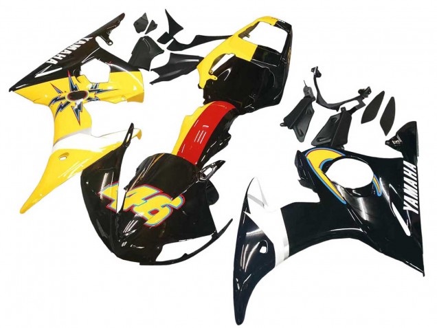 2006-2009 Yamaha YZF R6S Motorcycle Fairings - Yellow Red Glossy Black 46 Canada Websites