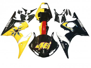 2006-2009 Yamaha YZF R6S Motorcycle Fairings - Yellow Red Glossy Black 46 Canada Websites