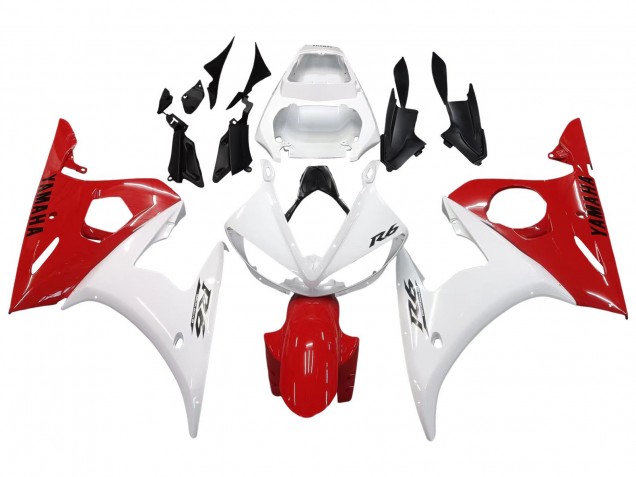 2006-2009 Yamaha YZF R6S Motorcycle Fairings - White Red Canada Websites