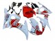2006-2009 Yamaha YZF R6S Motorcycle Fairings - White Red Lucky Strike Motul Canada Websites