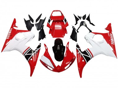 2003-2004 Yamaha YZF R6 Motorcycle Fairing - White Red Glossy Black Canada Websites