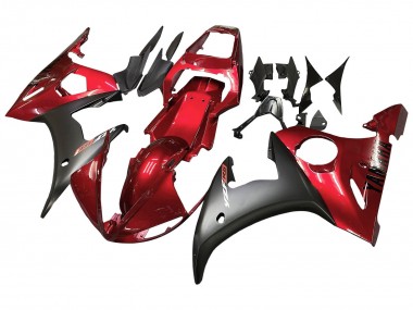 2006-2009 Yamaha YZF R6S Motorcycle Fairing Kits - Red Matte Black Canada Websites