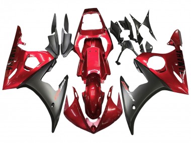 2006-2009 Yamaha YZF R6S Motorcycle Fairing Kits - Red Matte Black Canada Websites