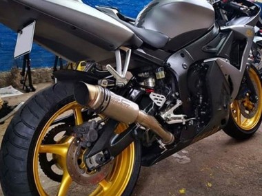 2006-2009 Yamaha YZF R6S Motorcycle Fairings - Matte Grey Matte Black Gold Decals Canada Websites