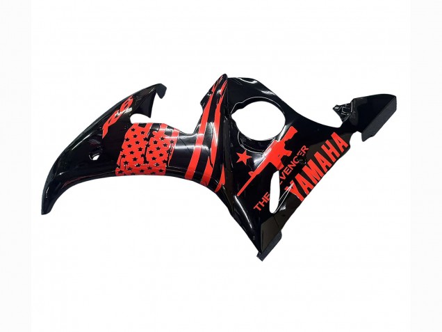 2006-2009 Yamaha YZF R6S Motorcycle Fairing - Glossy Black Red Canada Websites