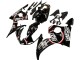 2006-2009 Yamaha YZF R6S Motorcycle Fairings - Glossy Black Red White Lucky Strike Motul Canada Websites