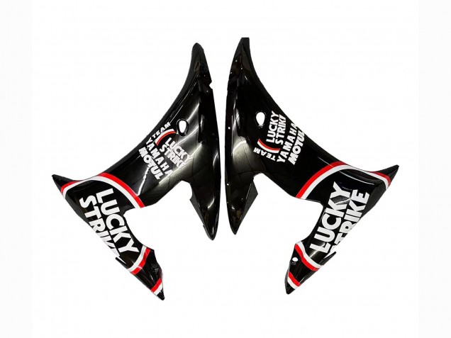 2006-2009 Yamaha YZF R6S Motorcycle Fairings - Glossy Black Red White Lucky Strike Motul Canada Websites